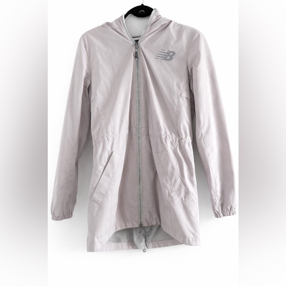 New Balance Jackets & Blazers - New Balance Light Gray/Lilac Zip-Up Jacket